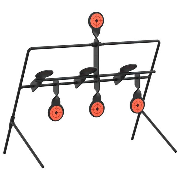 vidaXL Zresetovateľný terč Čierna 38 x 20,5 x 33 cm Oceľ