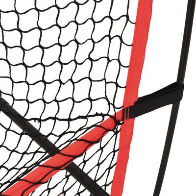 vidaXL Prenosná baseballová sieť čiernočervená 215x107x216cm polyester