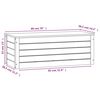 vidaXL Úložný box biely 89x36,5x33 cm masívna borovica
