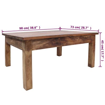 vidaXL Konferenčný stolík, recyklované drevo 98x73x45 cm