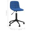vidaXL Otočn&eacute; jed&aacute;lensk&eacute; stoličky 4 ks modr&eacute; zamatov&eacute;