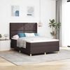 vidaXL Posteľ Box Spring s matracmi Tmavo hnedá 140 x 190 cm látka