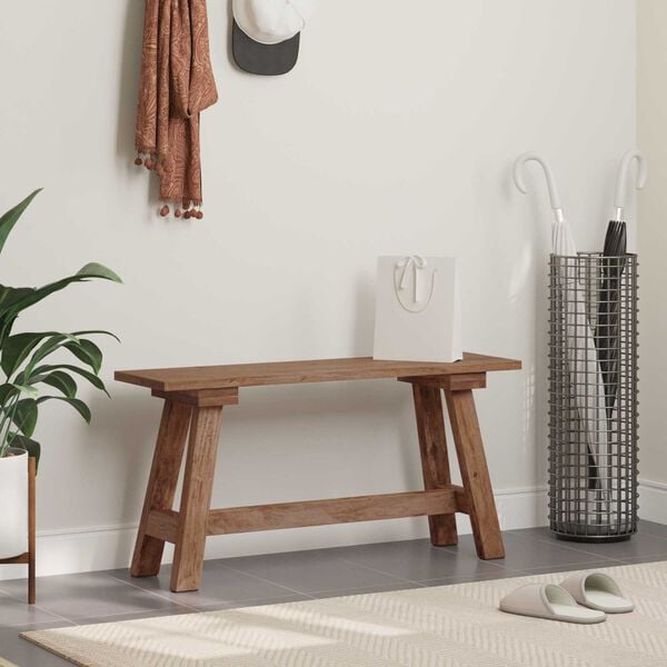 vidaXL lavička Prírodná 93 x 26 x 45 cm Mahagónové drevo