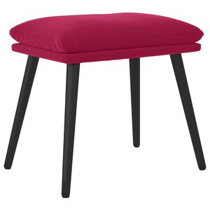 vidaXL Podnožka v&iacute;novo červen&aacute; 45x29,5x35 cm zamatov&aacute;