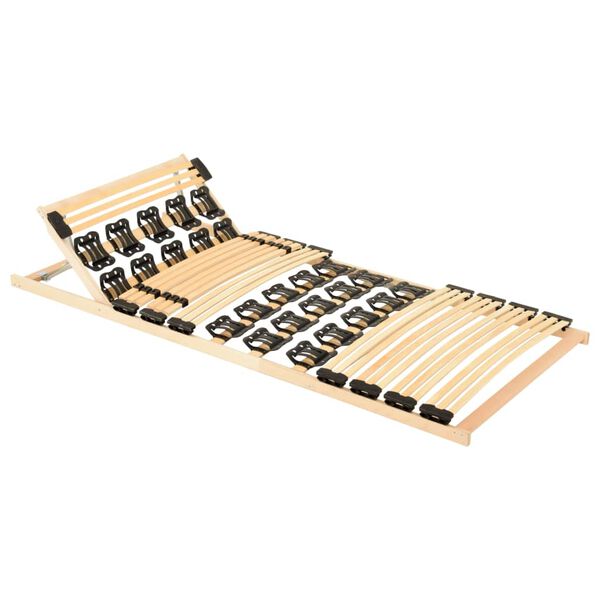 vidaXL Rám postele s 38 lamelami s nastaviteľnou hlavovou časťou 90x200 cm