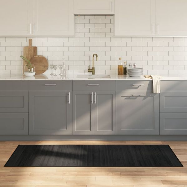 vidaXL Koberec obdĺžnikov&yacute; čierny 70x200 cm bambus