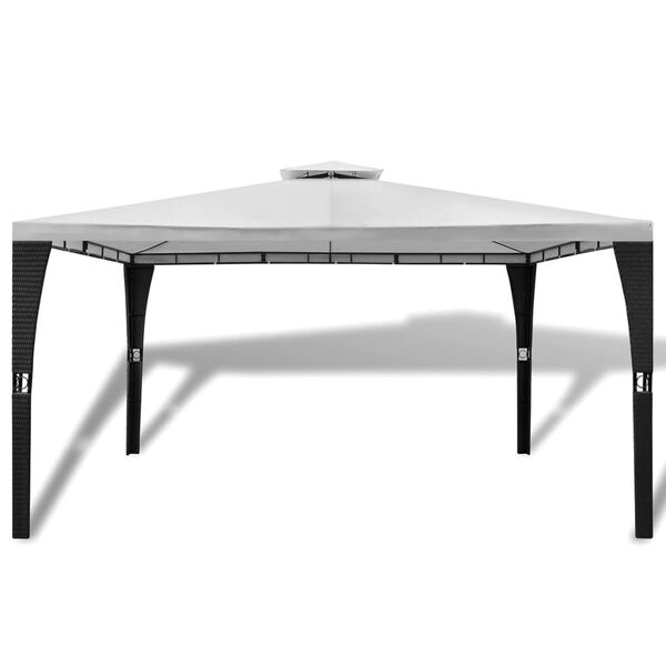 vidaXL Altánok so strechou 3x4 m, krémovo biely