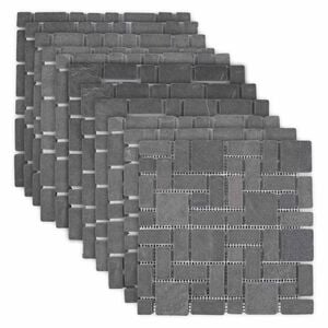 vidaXL Mozaikov&eacute; dlaždice Siv&aacute; 30 x 30 cm Mramor