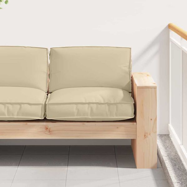 vidaXL Podložka B&eacute;žov&aacute; 80 x 80 x 12 cm Oxfordsk&aacute; l&aacute;tka