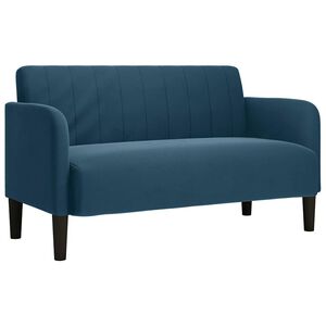 vidaXL Dvojpohovka modr&aacute; 109 cm zamatov&aacute;
