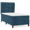 vidaXL Posteľn&yacute; r&aacute;m boxsping s matracom tmavomodr&yacute; 90x190 cm zamat