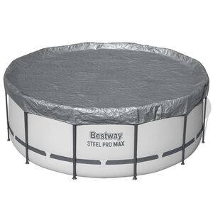 Bestway Plachta na baz&eacute;n &Oslash;3,66 m Okr&uacute;hly Polyester Siv&aacute;