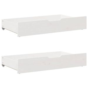 vidaXL Z&aacute;suvky pod posteľ 2 ks biele 95x55x17 cm mas&iacute;vna borovica