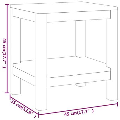 vidaXL Príručný stolík do kúpeľne 45x35x45 cm, tíkový masív