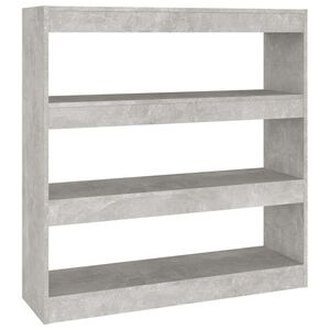 vidaXL Knižnica/deliaca stena bet&oacute;nov&aacute; siv&aacute; 100x30x103 cm
