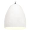 vidaXL Industri&aacute;lna z&aacute;vesn&aacute; lampa 25 W biela 42 cm okr&uacute;hla E27