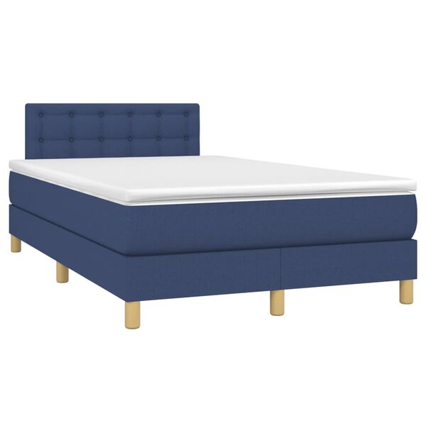 vidaXL Boxspring posteľ s matracom modr&aacute; 120x190 cm l&aacute;tka
