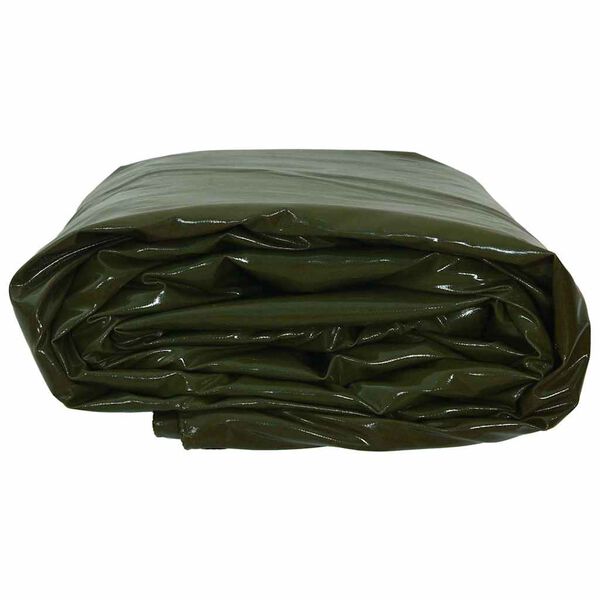 vidaXL Tarpaulin 650g / m&sup2; Olivov&aacute; zelen&aacute; 5 x 8 m Pl&aacute;tno s PVC povrchom