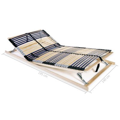 vidaXL Lamelový posteľný rošt so 42 lamelami a 7 zónami 140x200 cm
