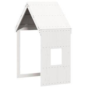 vidaXL Strecha na detsk&uacute; posteľ biela 60x89x134,5 cm borovicov&yacute; mas&iacute;v