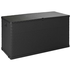 vidaXL Záhradný úložný box, antracitový 120x56x63 cm, PP ratan