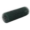 vidaXL Dr&ocirc;ten&eacute; pletivo, oceľ potiahnut&aacute; PVC 10x0,5 m, zelen&eacute;