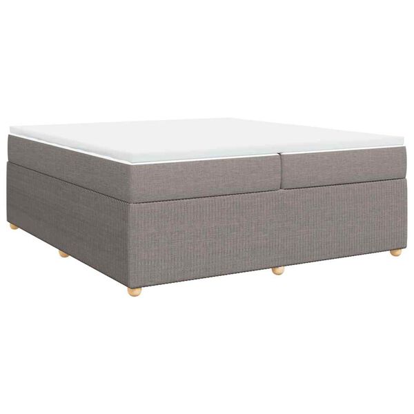 vidaXL Boxspring posteľ s matracom sivohned&yacute; 200x200 cm l&aacute;tka