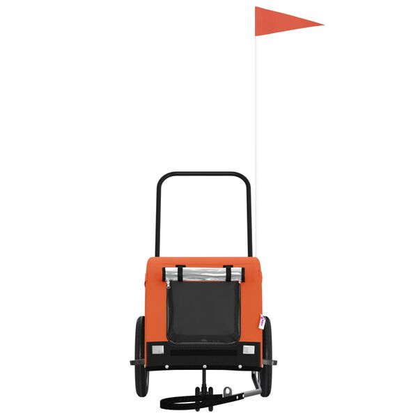 vidaXL Cyklovozík pre zvieratá, oranžovo čierny oxfordská látka železo