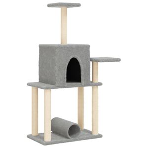 vidaXL &Scaron;krabadlo pre mačky so sisalov&yacute;mi stĺpikmi bledosiv&eacute; 122 cm