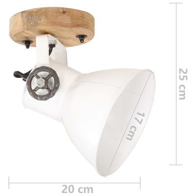vidaXL Industriálne nástenné / stropné lampy 2 ks biele 20x25 cm E27