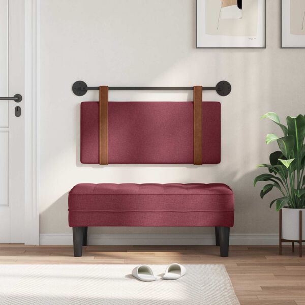 vidaXL Z&aacute;vesn&aacute; Čel&aacute; N&aacute;stenn&yacute; V&iacute;no červen&eacute; 90 x 55 x 5 cm Antik PU