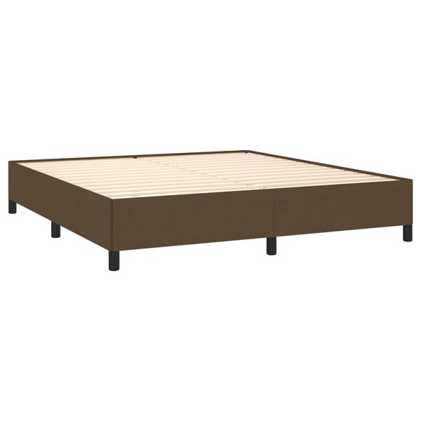 vidaXL Boxspring posteľ s matracom tmavohned&aacute; 180x200 cm l&aacute;tka