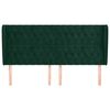 vidaXL Čelo postele so z&aacute;hybmi tmavozelen&yacute; 183x23x118/128 cm zamat