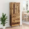 vidaXL Highboard so z&aacute;suvkou 2 pcs Star&eacute; drevo Kompozitn&eacute; drevo