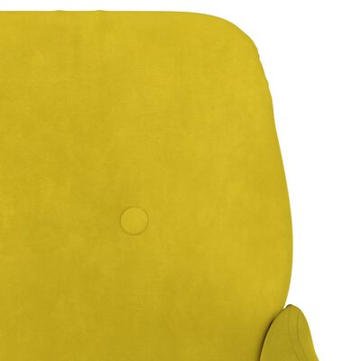 vidaXL Lavička žltá 108x79x79 cm zamat