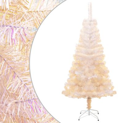 vidaXL Umelý vianočný stromček s dúhovými vetvičkami biely 120cm PVC