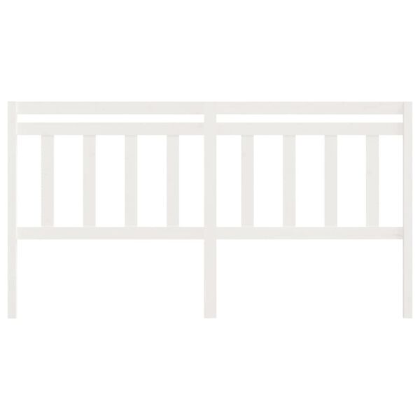 vidaXL Čelo postele biele 206x4x100 cm mas&iacute;vna borovica