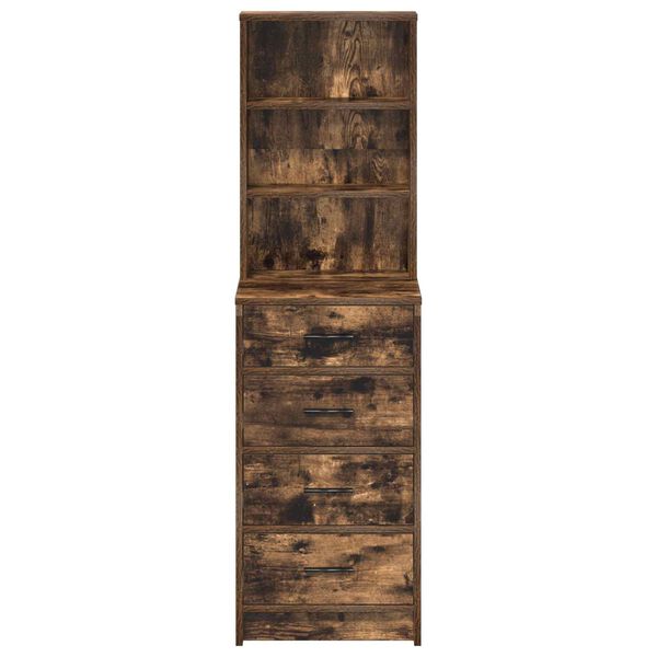 vidaXL Highboard Tmavý dub 40 x 41 x 135 cm Kompozitné drevo