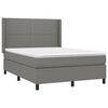 vidaXL Boxspring posteľ s matracom tmavosiv&aacute; 140x200 cm l&aacute;tka