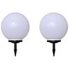 vidaXL Vonkaj&scaron;ie LED lampy k chodn&iacute;ku so &scaron;picat&yacute;m hrotom 2 ks 40 cm