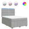 vidaXL Boxspring posteľ s matracom bledosiv&aacute; 140x200 cm l&aacute;tka