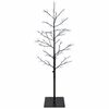 vidaXL Vianočn&aacute; mikro breza Čierna 120 cm Oceľ 279 LED