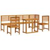 vidaXL Z&aacute;hradn&yacute; bistro set 6 pcs Hned&aacute; Pevn&eacute; ak&aacute;ciov&eacute; drevo