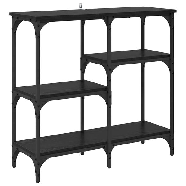 vidaXL Konzolov&yacute; st&ocirc;l Čierny dub 80 x 29 x 75 cm Kompozitn&eacute; drevo