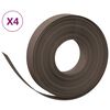 vidaXL Z&aacute;hradn&eacute; obruby 4 ks hned&eacute; 10 m 10 cm polyetyl&eacute;n