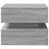 vidaXL Konferenčný stolík s LED svetlami sivý sonoma 50x50x40 cm