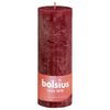 Bolsius Rustikálne valcové sviečky Shine 4ks 190x68mm,zamatovo červené