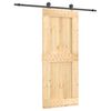 vidaXL Posuvn&eacute; dvere Pr&iacute;rodn&aacute; a čierna 85 x 210 cm