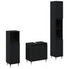 vidaXL Kúpeľňový nábytok s úložiskom 3 pcs Čierny dub 30 x 30 x 190 cm