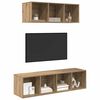 vidaXL Zostava TV skriniek 2 pcs Remeseln&yacute; dub Kompozitn&eacute; drevo